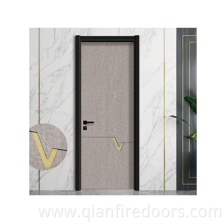 partition single wooden design doors mothproof wpc pvc composite interior room door